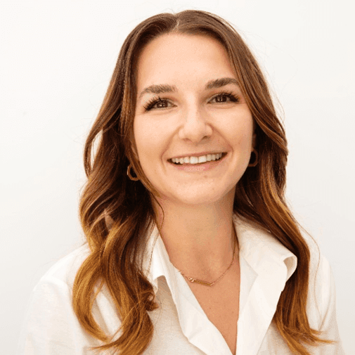 Headshot of Maya Kuppermann, co-founder and CEO of Temelio, in a white shirt.